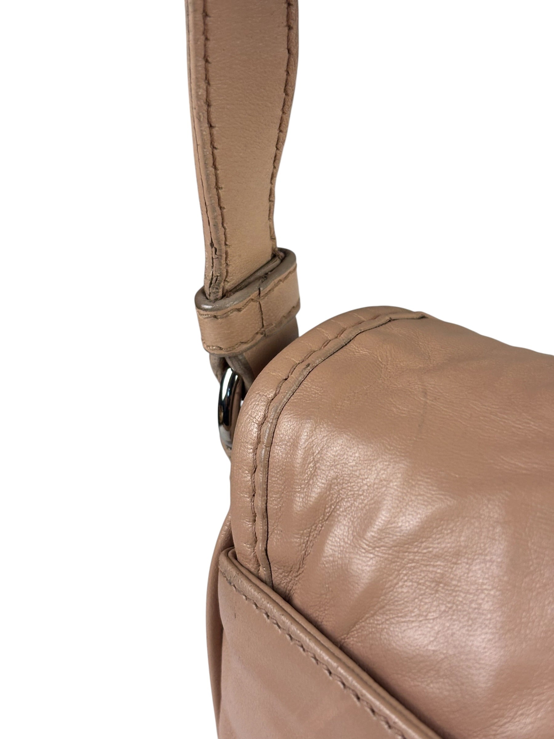 Prada Blush Pink Vitello Shiny Leather Flap Bag