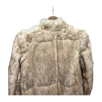 Imagnin Vintage Beige/Cream Rabbit Fur Coat