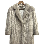 Vintage Grey Mink Chevron Fur Coat