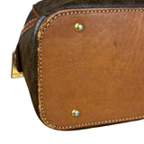 Celine Vintage Leather Macadam Dome Hand Bag