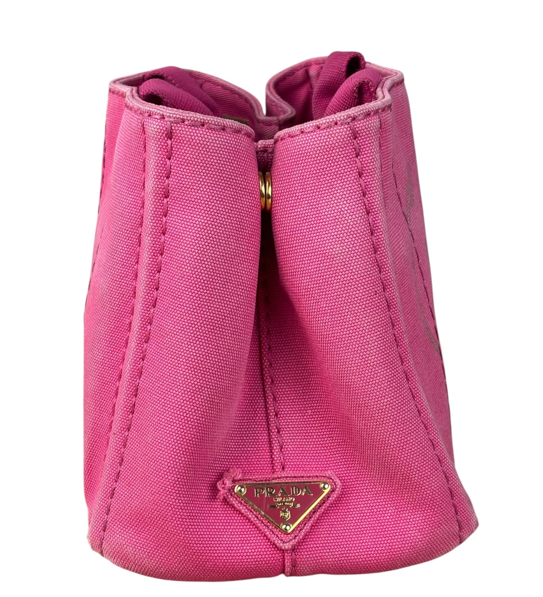 Prada Pink Canapa Canvas Handbag