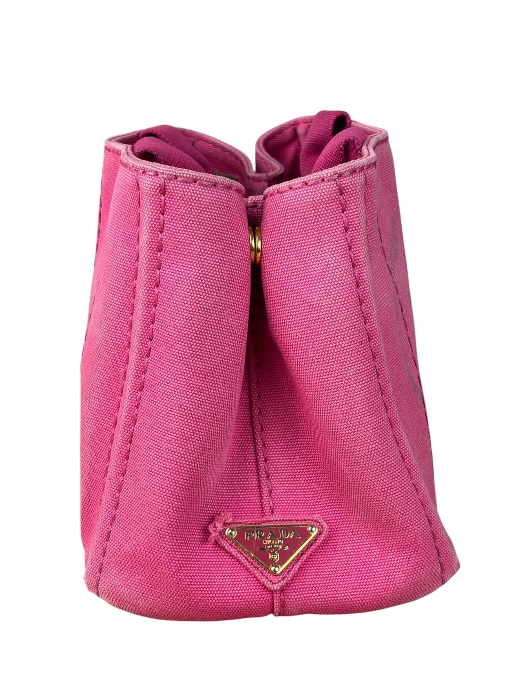 Prada Pink Canapa Canvas Handbag