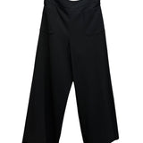Chanel Vintage Black Wool Wide-Leg Trousers