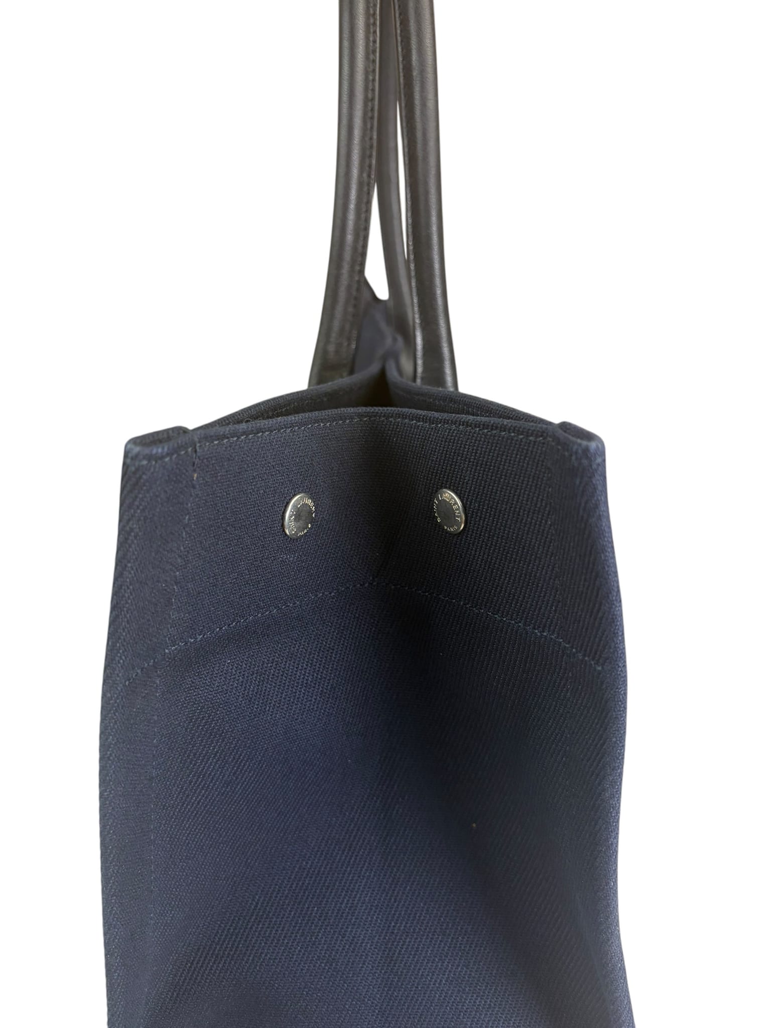 Yves Saint Laurent Navy/Black Leather Rive Gauche Tote