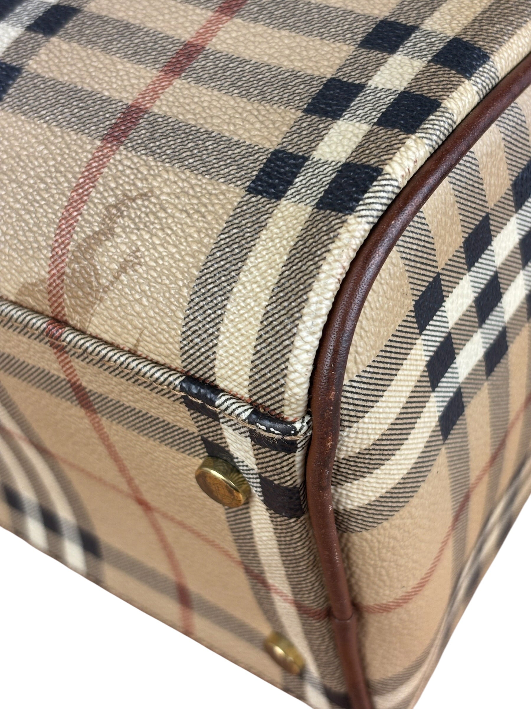 Burberry Vintage Haymarkert House Mini Boston Handbag