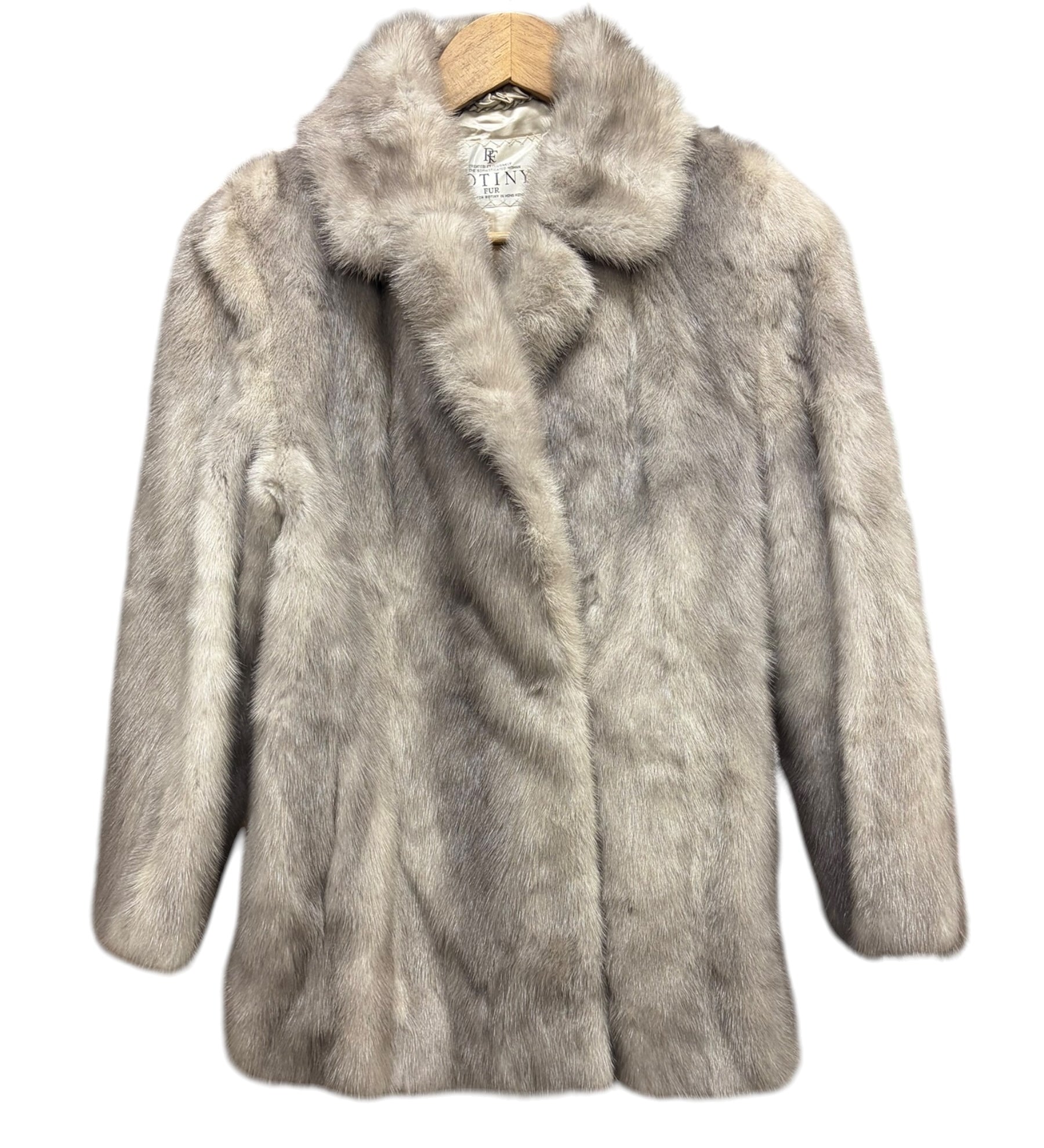 Vintage Rotiny Light Grey Mink Fur Coat