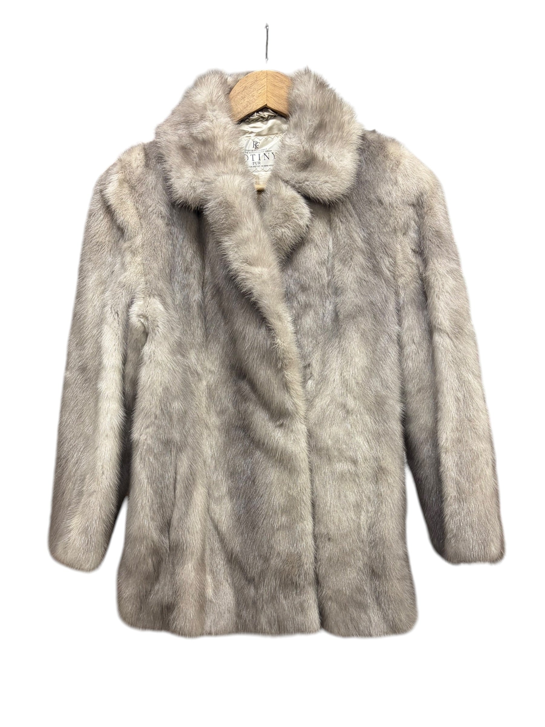 Vintage Rotiny Light Grey Mink Fur Coat
