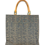 Fendi Vintage Brown Tiger Print Canvas Tote Bag