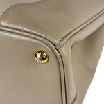 Prada Beige Saffiano Leather Galleria Large Shoulder Bag