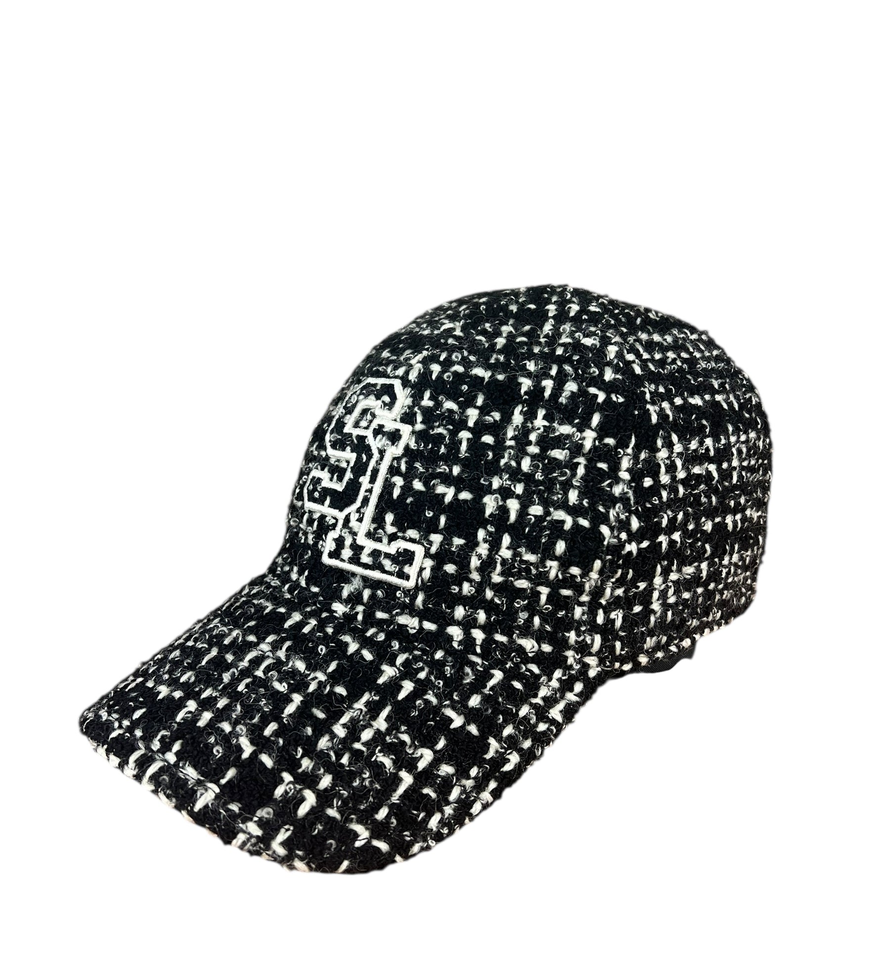 Saint Laurent SL Tweed Embroidered Baseball Cap