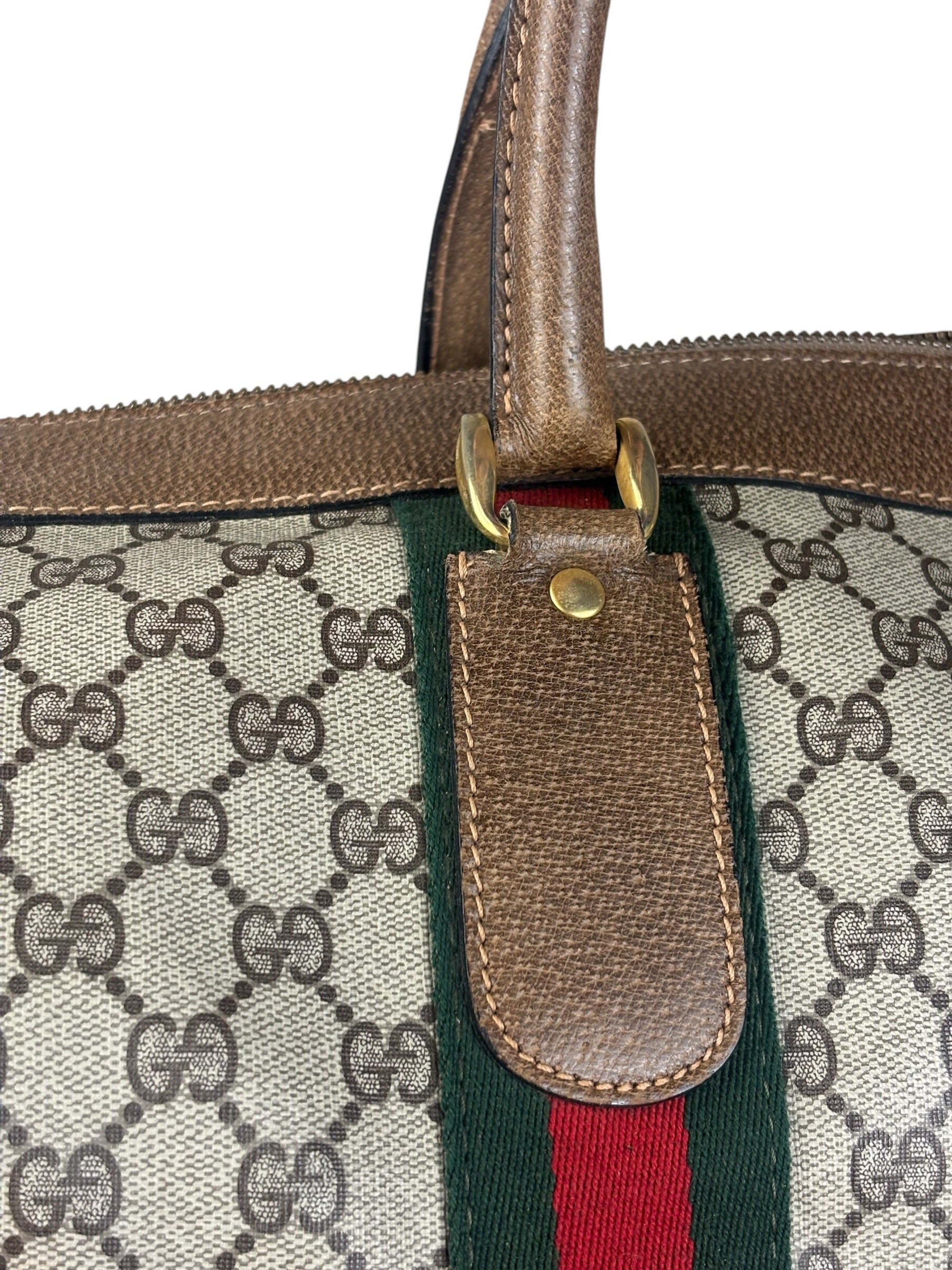 Gucci GG Vintage Coated Canvas Boston Bag