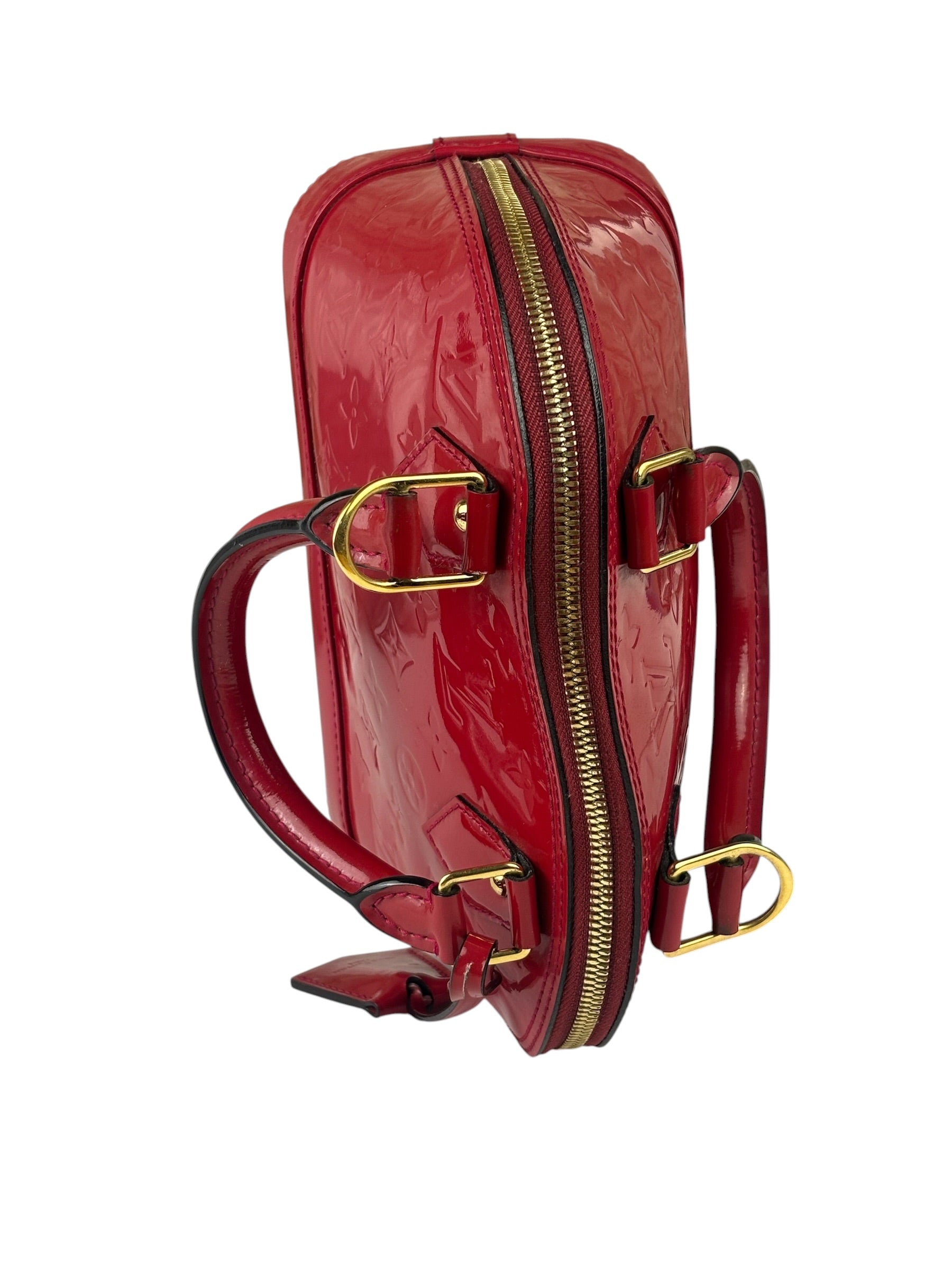 Louis Vuitton Red Vernis Alma BB Two-Way Bag