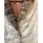 Vintage Cream/Brown Rabbit Fur Coat