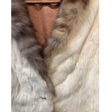 Vintage Cream/Brown Rabbit Fur Coat