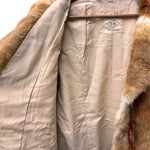 T.K Special Fur Brown/Cream Rabbit Fur Long Coat