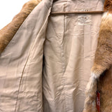 T.K Special Fur Brown/Cream Rabbit Fur Long Coat