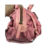 Salvatore Ferragamo Pink Nylon/Leather Bowler Bag
