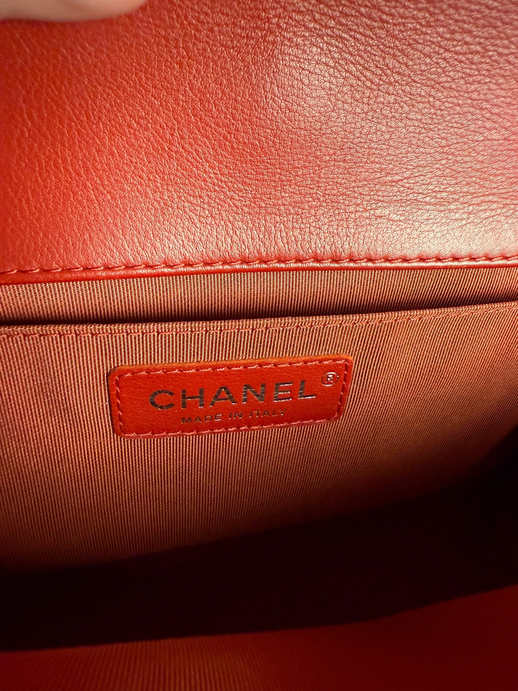 Chanel 2015 Red Medium Boy Bag