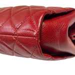 Chanel Red Caviar Quilted Frame Clutch 2012