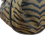 Fendi Vintage Tiger Print Canvas Bowler Bag