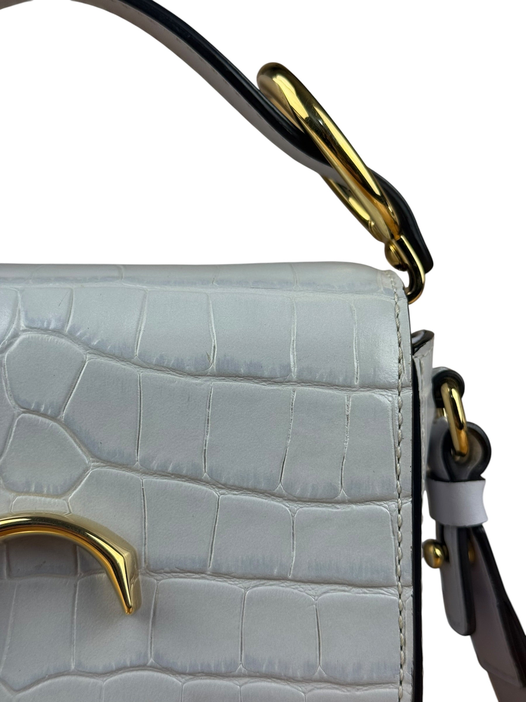 Chloé Mini Grey Croc Embossed C 2Way Bag