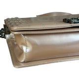 Chanel Pink Glazed Calfskin M Boy Bag 2012