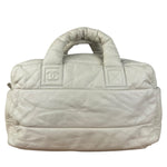 Chanel Coco Cocoon Ivory Puff Leather Boston Handbag 2009