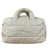Chanel Coco Cocoon Ivory Puff Leather Boston Handbag 2009