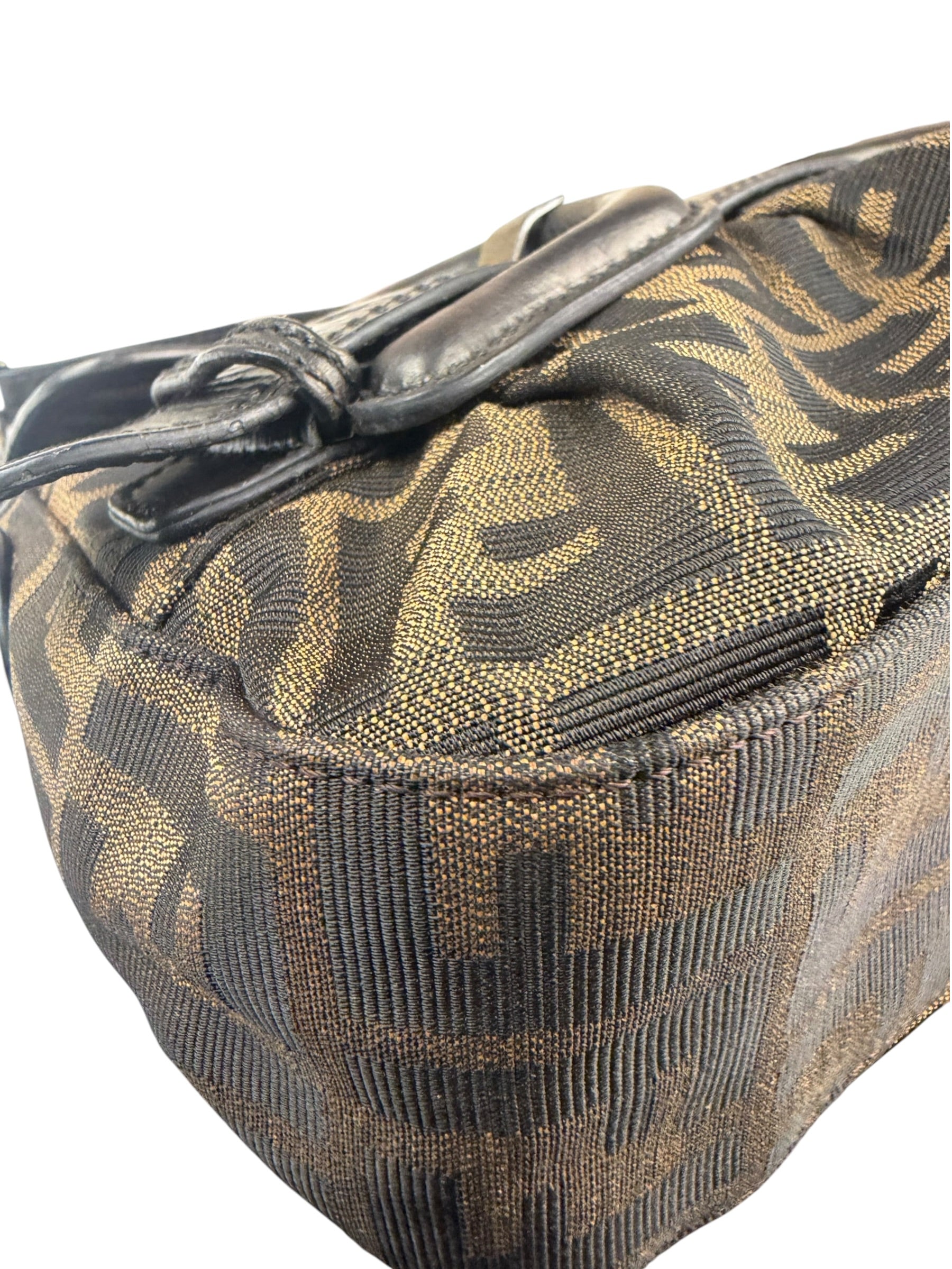 Fendi FF Zucca Vintage B Flap Shoulder Bag