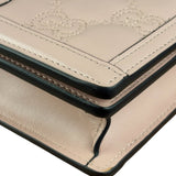 Gucci Light Pink Leather GG Matelasse Chain Wallet