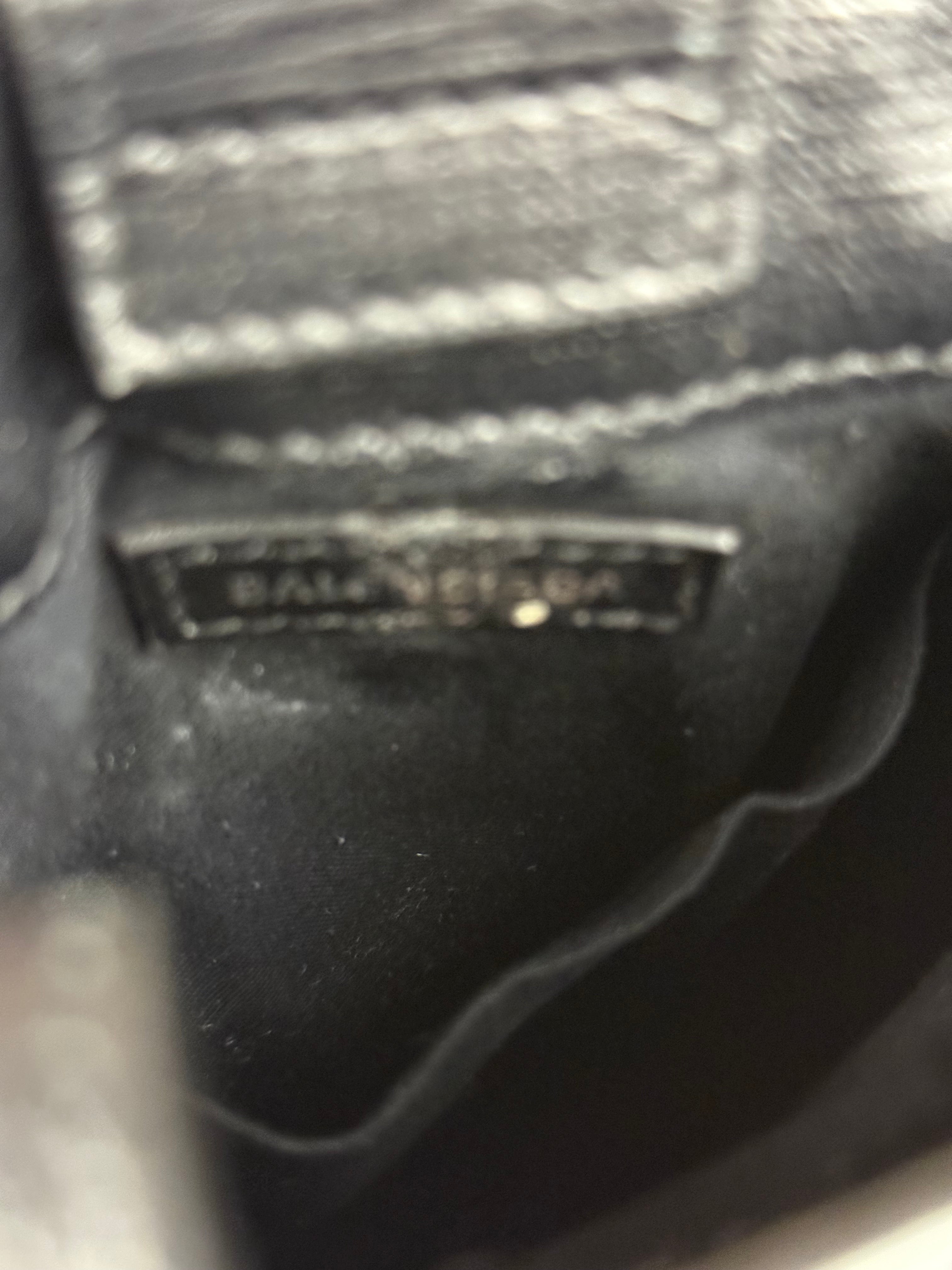 Balenciaga Black Mini Shopping Tote Phone Holder