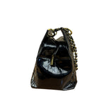 Chanel Black Patent Quilted Leather Timeless Shopping Tote Bag 2002