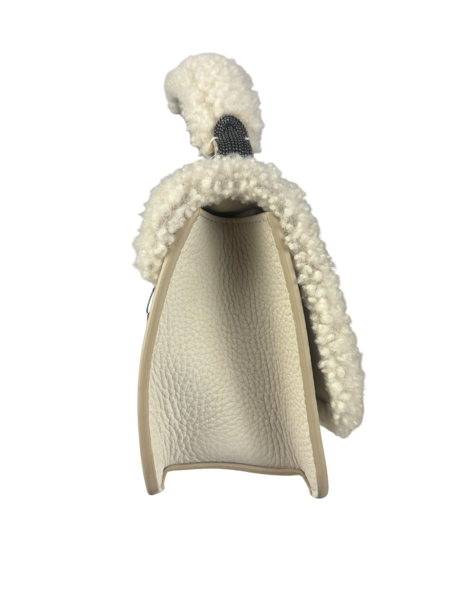 Brunello Cucinelli White Shearling Bag