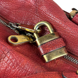 Chloe Red Leather Paddington Medium Satchel Two-Way Bag