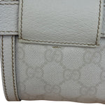 Gucci GG White Coated Canvas Sherry Line Belt Bag