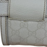 Gucci GG White Coated Canvas Sherry Line Belt Bag