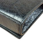 Balenciaga Black Croc Embossed Le City Clutch/Wallet