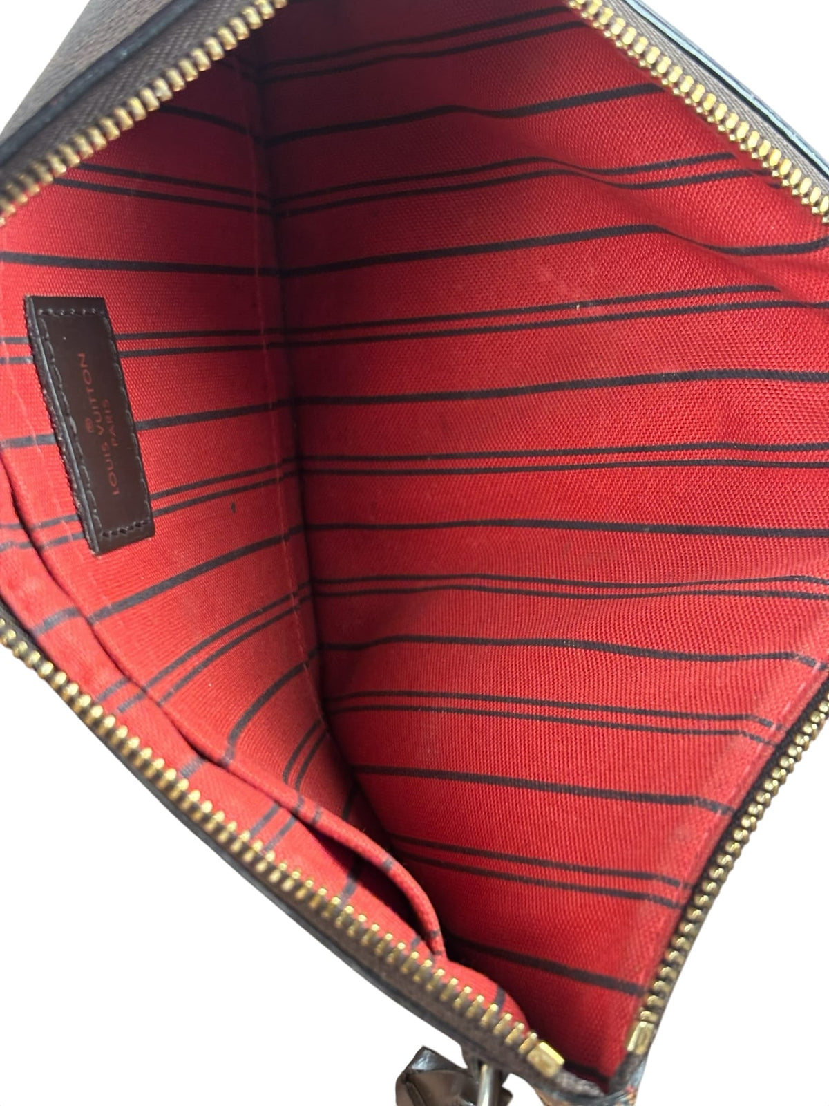 Louis Vuitton Damier Ebene Neverfull Pouch