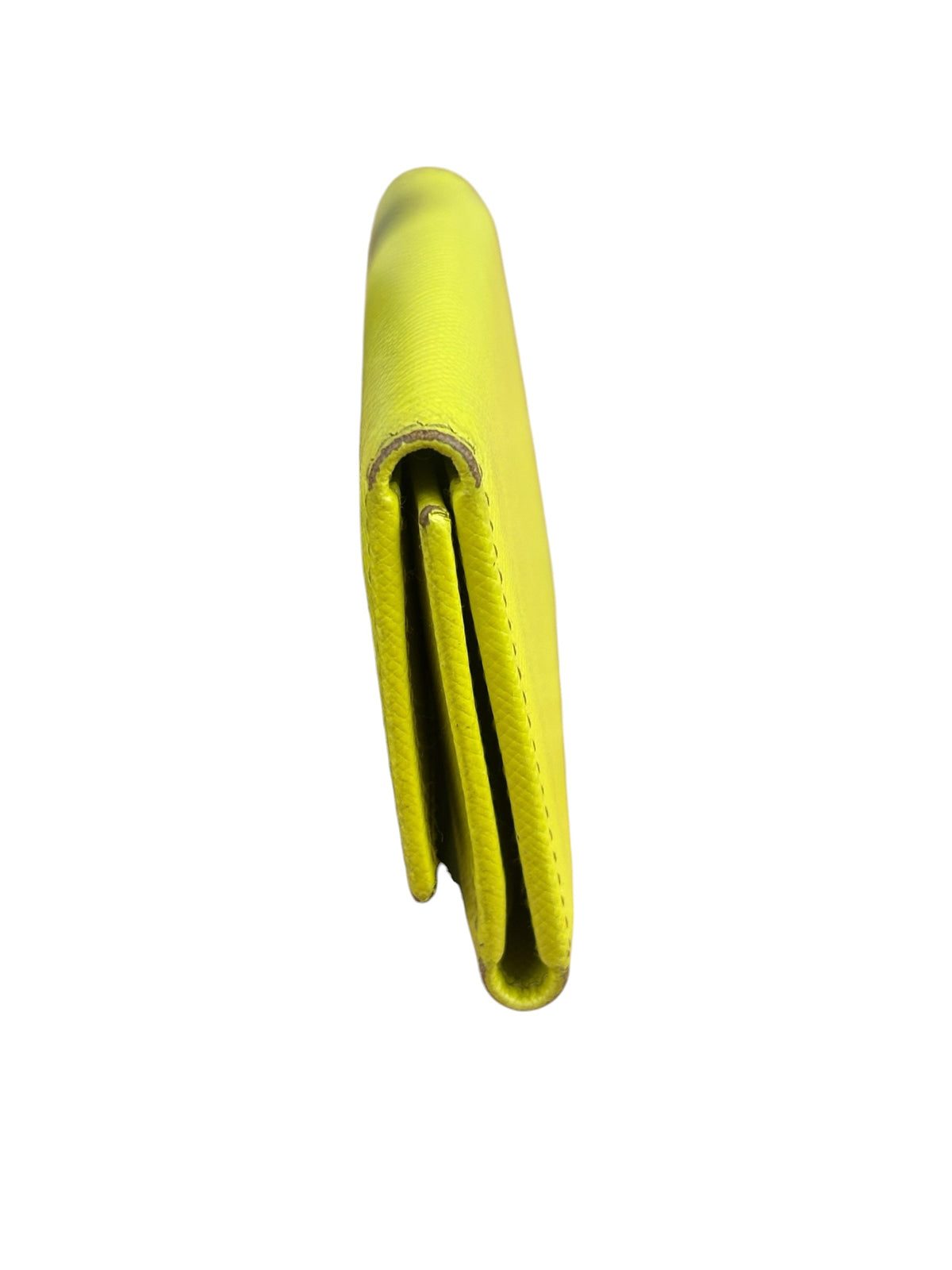 Prada Yellow Saffiano Leather Small Key Holder