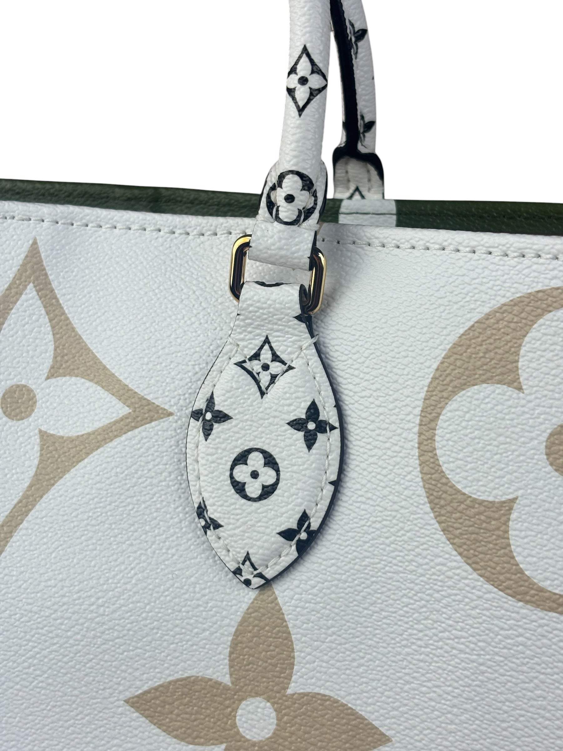 Louis Vuitton Khaki/Green OnTheGo GM Tote