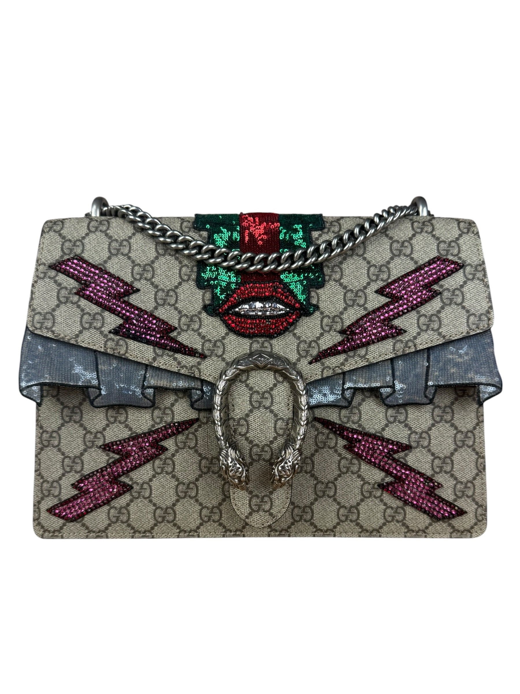 Gucci GG Embellished Patchwork Dionysus Chain Bag