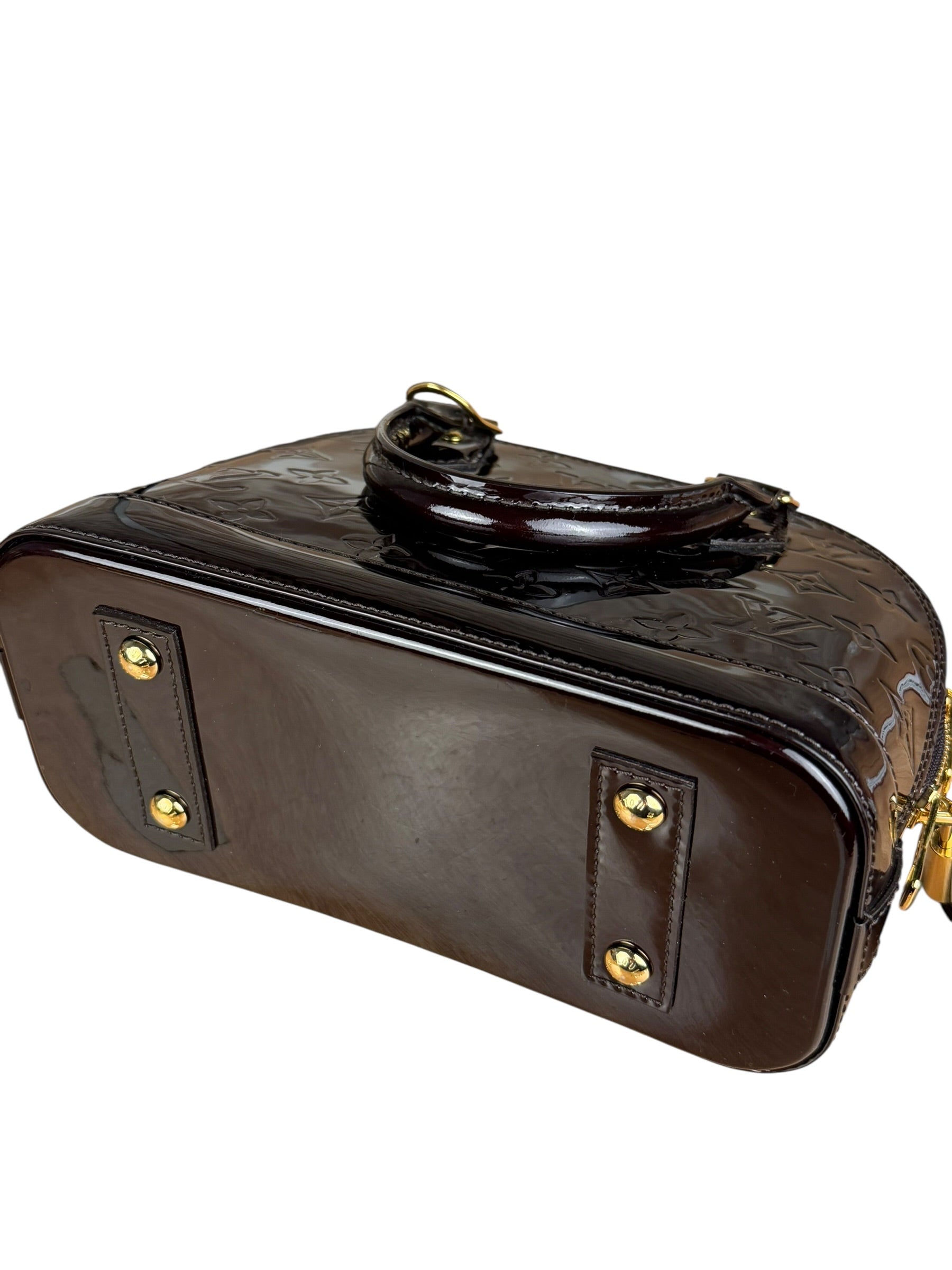 Louis Vuitton Monogram Vernis Alma BB Amarante 2Way Bag