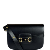 Gucci Black Leather Horsebit 1955 Shoulder Bag