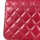 Chanel Dark Fuchsia Quilted Leather Flap Bag 2019