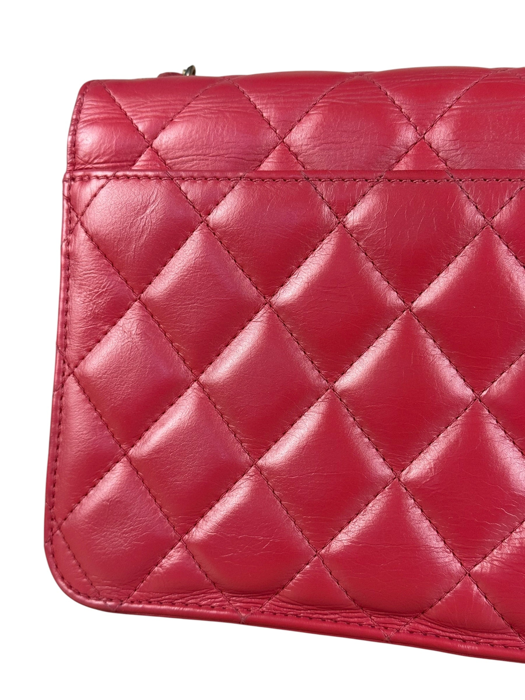 Chanel Dark Fuchsia Quilted Leather Flap Bag 2019