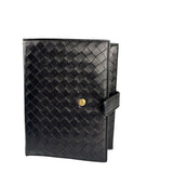 Bottega Veneta Intercciato Black Passport Holder