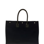 Yves Saint Laurent Navy/Black Leather Rive Gauche Tote