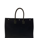 Yves Saint Laurent Navy/Black Leather Rive Gauche Tote