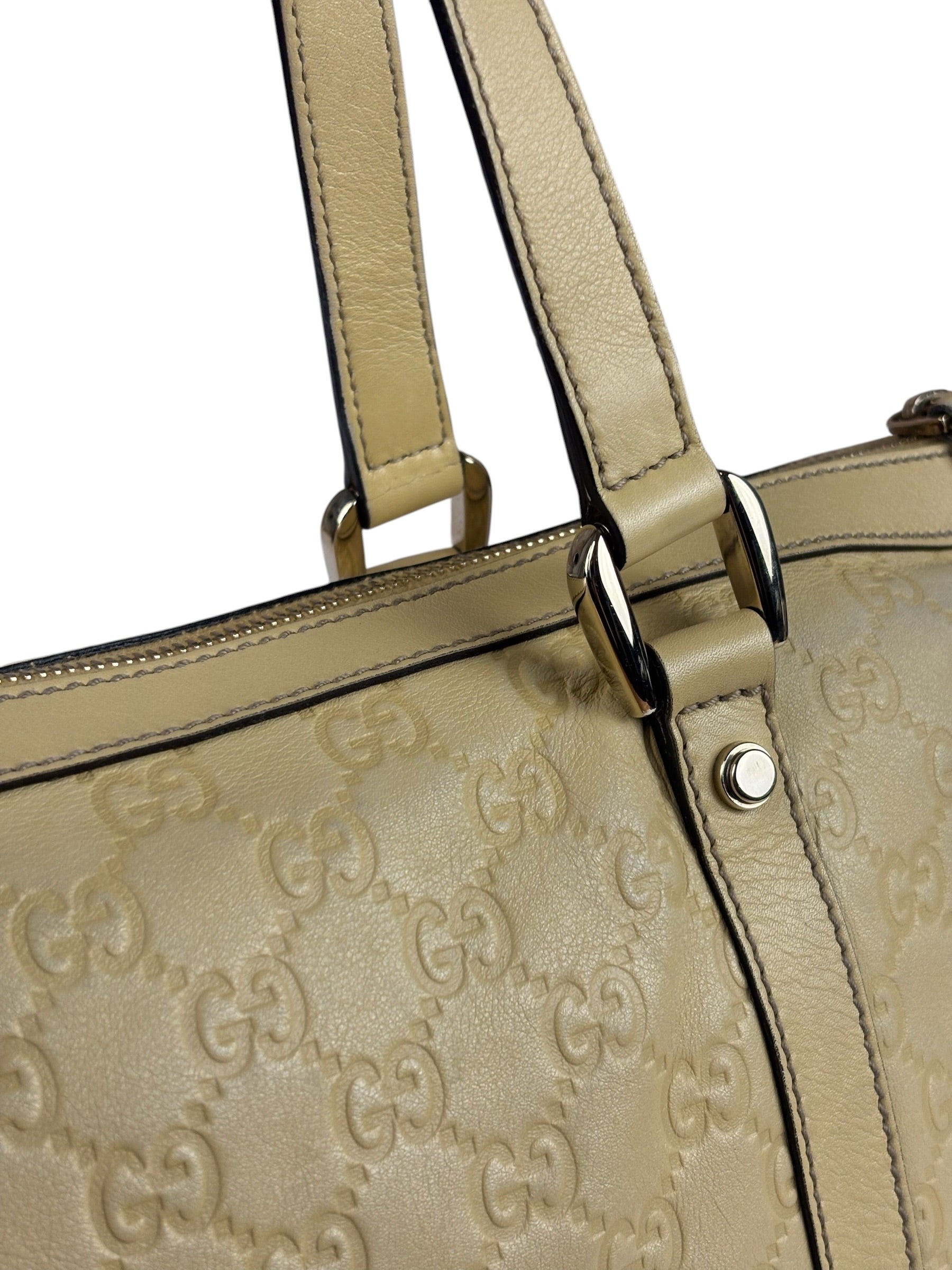 Gucci Yellow Leather GG Abbey Shoulder Bag