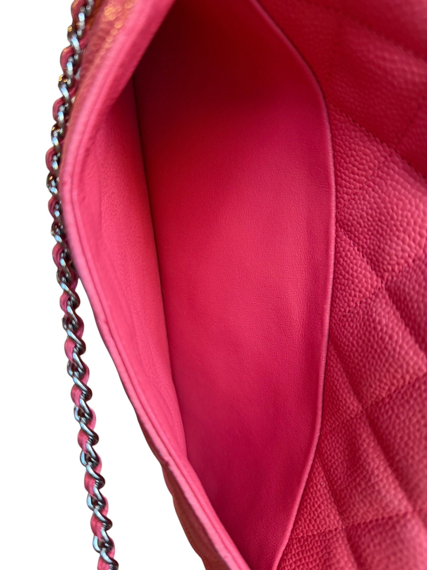 Chanel Coral Pink Matte Quilted Caviar Flap Shoulder Bag 2012